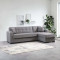 Corner sofa-bed with storage space Kansos pakoworld dark grey fabric 235x150x80cm