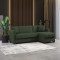 Corner sofa-bed with storage space Alasko pakoworld green fabric 204x143x83cm