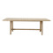 Dining table Poza-Malibu pakoworld 7pcs solid acacia wood-beige fabric