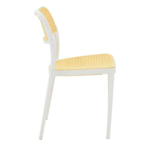 Chair Westley pakoworld pp natural-white 55x47x81cm Chair Westley pakoworld pp natural-white 55x47x81cm