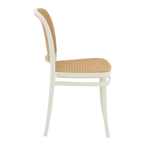 Chair Nereus pakoworld pp natural-white 45x43x84cm Chair Nereus pakoworld pp natural-white 45x43x84cm