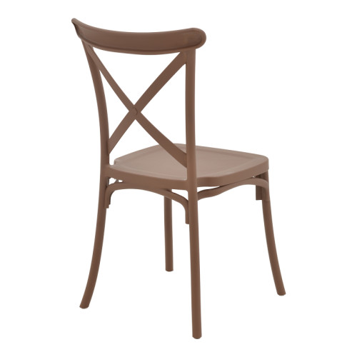 Chair Crossie pakoworld pp mocha 51x48x90cm