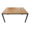 Nares table pakoworld aluminum anthracite-plywood natural 180x90x72.5cm