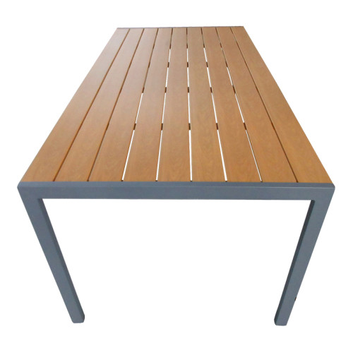 Nares table pakoworld aluminum anthracite-plywood natural 180x90x72.5cm Nares table pakoworld aluminum anthracite-plywood natural 180x90x72.5cm