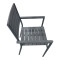 Armchair Uplift pakoworld aluminum anthracite- plywood gray 60x56.3x89cm