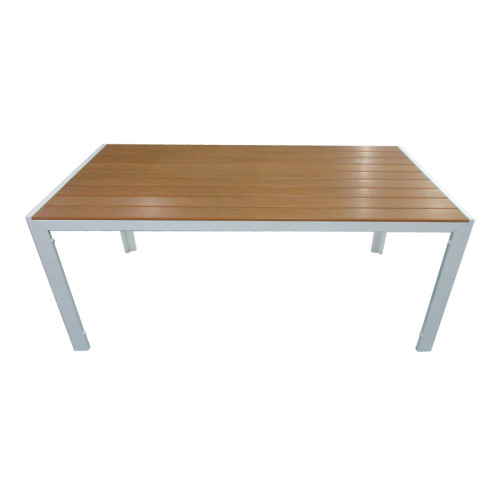 Nares table pakoworld aluminum white-plywood natural 180x90x72.5cm