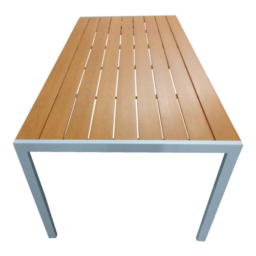 Nares table pakoworld aluminum white-plywood natural 180x90x72.5cm Nares table pakoworld aluminum white-plywood natural 180x90x72.5cm