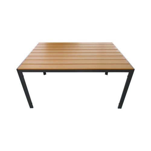 Nares table pakoworld aluminum anthracite-plywood natural 140x80x72.5cm