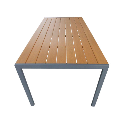 Nares table pakoworld aluminum anthracite-plywood natural 140x80x72.5cm Nares table pakoworld aluminum anthracite-plywood natural 140x80x72.5cm
