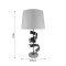 Table lamp Lighted Inart E27 gold metal-white fabric D35x70cm