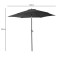 Professional umbrella Frow pakoworld single piece dark grey aluminium-fabric dark grey D3m