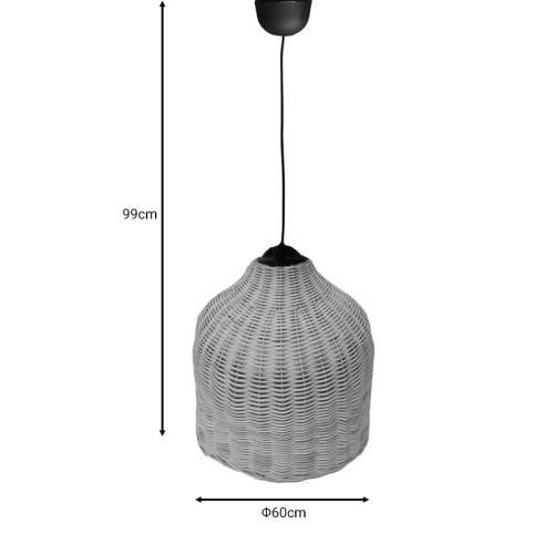 Ceiling lamp Ziquel Inart natural wicker D60x99cm