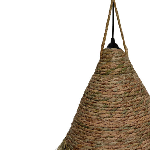 Geole Inart natural wicker ceiling light D30x84cm