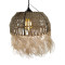 Bowler Inart natural wicker ceiling light D31x69cm