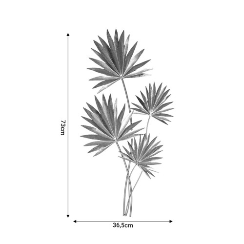 Wall deco Feelty pakoworld golden metal 36.5x2x73cm Wall deco Feelty pakoworld golden metal 36.5x2x73cm