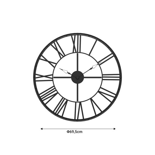 Wall clock Tikter pakoworld black metal D69.5x4cm Wall clock Tikter pakoworld black metal D69.5x4cm