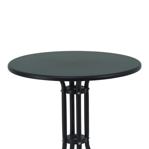 Table Vergo pakoworld black metal D60x70cm