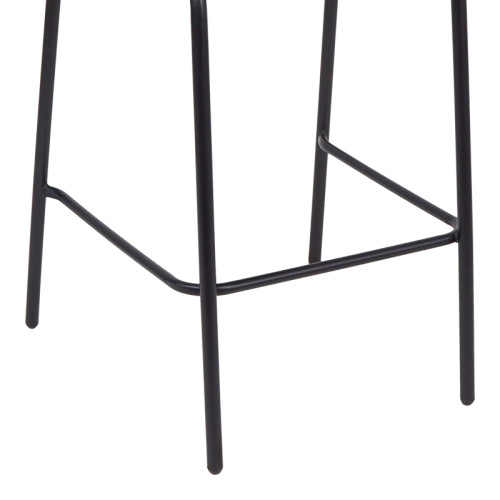 Bar stool Sussie pakoworld black metal with aluminum slats 58x58x111cm Bar stool Sussie pakoworld black metal with aluminum slats 58x58x111cm
