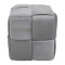 Ottoman Jisko pakoworld grey velvet 38x38x40cm