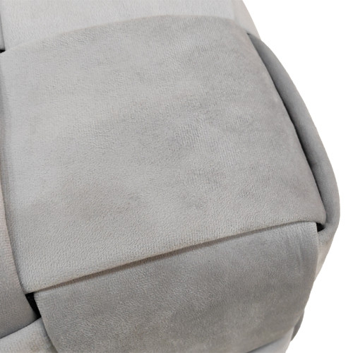 Ottoman Jisko pakoworld grey velvet 38x38x40cm Ottoman Jisko pakoworld grey velvet 38x38x40cm
