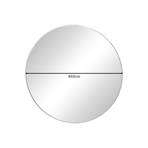 Mirror Nhaos Inart black aluminum D60x2.5cm