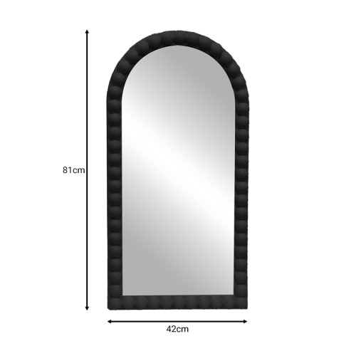 Mirror Pavlova Inart black pp 42x81x3.5cm