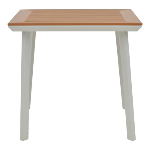 Trust table pakoworld aluminum white-plywood natural 80x80x74cm