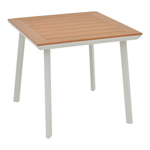 Trust table pakoworld aluminum white-plywood natural 80x80x74cm