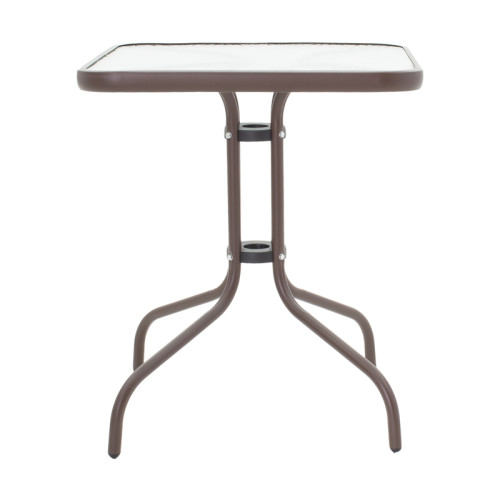 Obbi-Watson pakoworld dining table set of 3 brown metal-pe rattan Φ60x70cm Obbi-Watson pakoworld dining table set of 3 brown metal-pe rattan Φ60x70cm