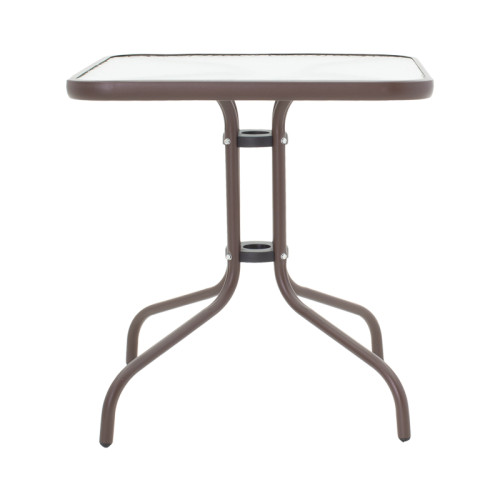 Obbi-Watson pakoworld dining table set of 5 brown metal-pe rattan 80x80x70cm Obbi-Watson pakoworld dining table set of 5 brown metal-pe rattan 80x80x70cm