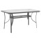 Dining table Calan-Ensure pakoworld set of 7 dark anthracite metal and anthracite textilene 140x80x70cm