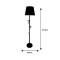 Floor  lamp Zacro Inart E27 black-gold metal D37x164.5cm