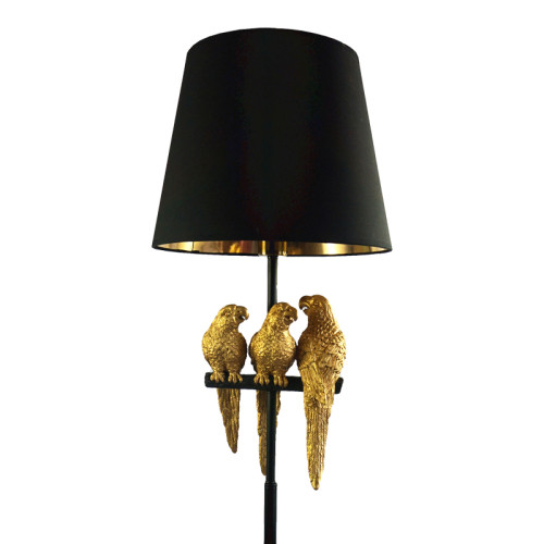 Floor  lamp Safore Inart E27 black-gold metal D37x164.5cm