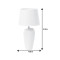 Table lamp Slein Inart E27 white-beige ceramic-metal D30x54.5cm