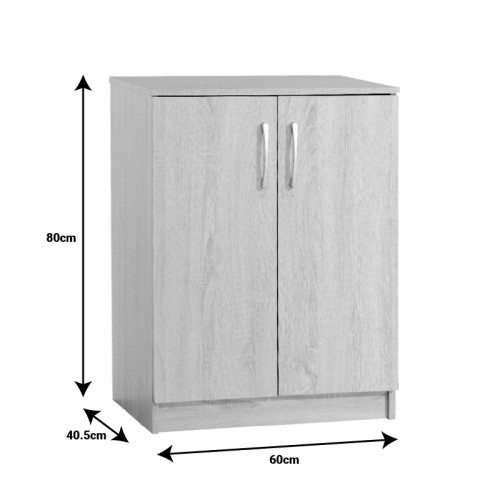 Shoe rack-cabinet Shordo pakoworld melamine in natural color 60x40.5x80cm