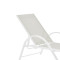 Lounger with arms Attain pakoworld aluminum and textilene in white shade 200x62x35cm