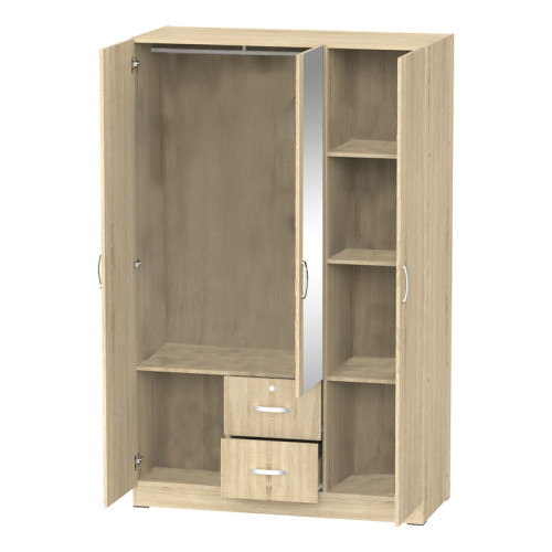 Three-leaf wardrobe Dillion pakoworld sonoma melamine 120x52x190cm