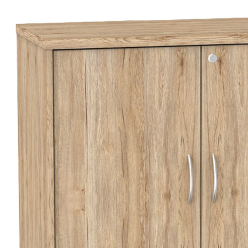 Office cabinet low professional Anze pakoworld natural melamine 80x40x80cm Office cabinet low professional Anze pakoworld natural melamine 80x40x80cm