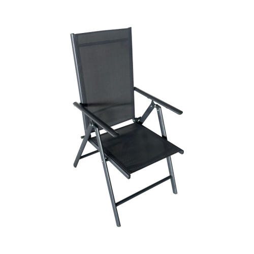 Candor pakoworld armchair anthracite aluminum and gray textilene 65x56x106cm