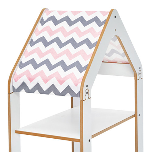 Montessori shelf Zoilen pakoworld white-pink mdf 50x30x80cm Montessori shelf Zoilen pakoworld white-pink mdf 50x30x80cm