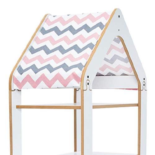 Montessori shelf Zoilen II pakoworld white-pink mdf 50x30x120cm Montessori shelf Zoilen II pakoworld white-pink mdf 50x30x120cm