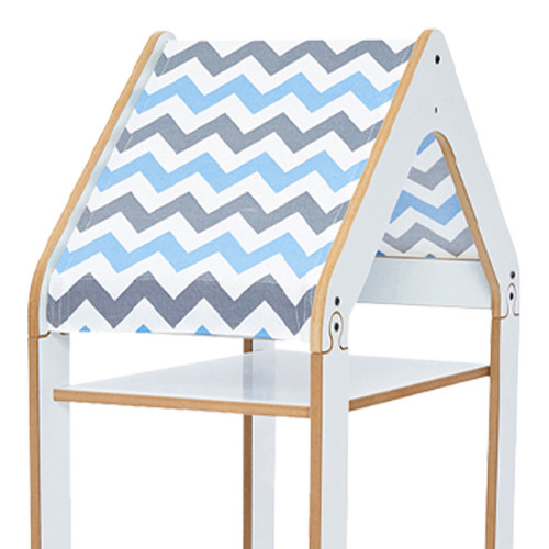 Montessori shelf Zoilen I pakoworld white-blue mdf 50x30x100cm Montessori shelf Zoilen I pakoworld white-blue mdf 50x30x100cm