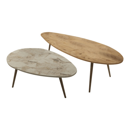 Monty pakoworld oak-beige melamine marble coffee table 116x46x46cm Monty pakoworld oak-beige melamine marble coffee table 116x46x46cm