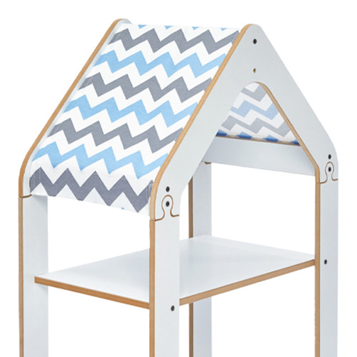 Montessori shelf Zoilen pakoworld white-blue mdf 50x30x80cm Montessori shelf Zoilen pakoworld white-blue mdf 50x30x80cm