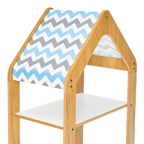 Montessori shelf Zoilen pakoworld natural-white-blue mdf 50x30x80cm Montessori shelf Zoilen pakoworld natural-white-blue mdf 50x30x80cm