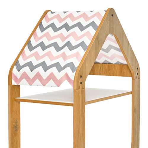 Montessori shelf Zoilen I pakoworld white-natural-pink mdf 50x30x100cm Montessori shelf Zoilen I pakoworld white-natural-pink mdf 50x30x100cm