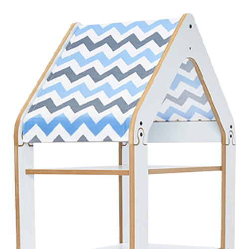 Montessori shelf Zoilen II pakoworld white-blue mdf 50x30x120cm Montessori shelf Zoilen II pakoworld white-blue mdf 50x30x120cm