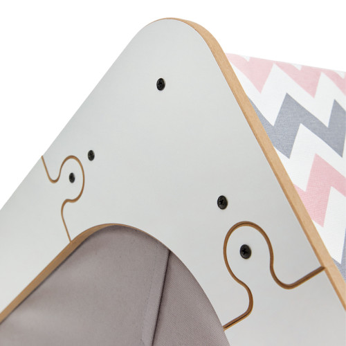 Children s house Montessori Hosnele pakoworld white-pink mdf 95x90x114cm