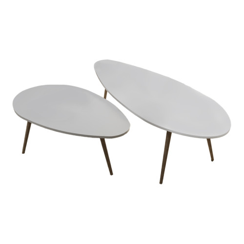 Davrane pakoworld white-natural melamine coffee table 116x46x6cm