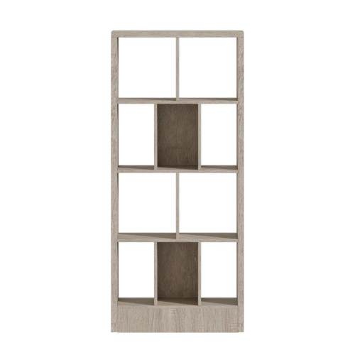 Bookcase Dividre pakoworld walnut melamine 80x30x181cm